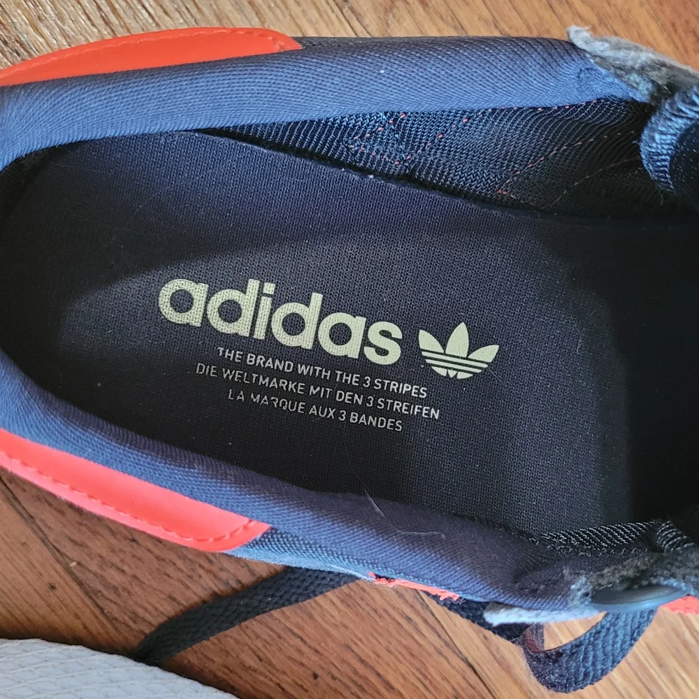 Adidas Gray and Orange/Red Low-Top Sneakers - Like New